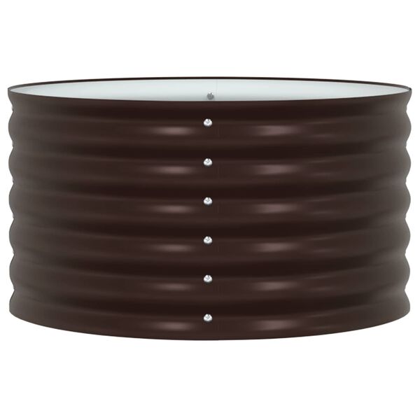 vidaXL Zahradní vyvýšený záhon Hnědá 80 x 80 x 44 cm Ocel