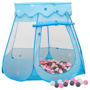 vidaXL Dětsk&yacute; stan na hran&iacute; s 250 m&iacute;čky modr&yacute; 102 x 102 x 82 cm