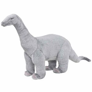 vidaXL Stoj&iacute;c&iacute; ply&scaron;ov&aacute; hračka dinosaurus brachiosaurus &scaron;ed&yacute; XXL