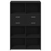 vidaXL Skř&iacute;ň highboard čern&aacute; 80 x 42,5 x 124 cm kompozitn&iacute; dřevo