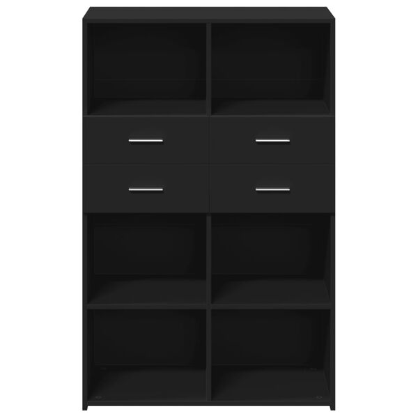 vidaXL Skř&iacute;ň highboard čern&aacute; 80 x 42,5 x 124 cm kompozitn&iacute; dřevo