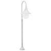 vidaXL Zahradn&iacute; sloupov&aacute; lampa E27 120 cm hlin&iacute;k b&iacute;l&aacute;