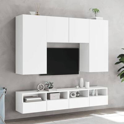 vidaXL Nástěnná TV skříňka bílá 100 x 30 x 30 cm kompozitní dřevo