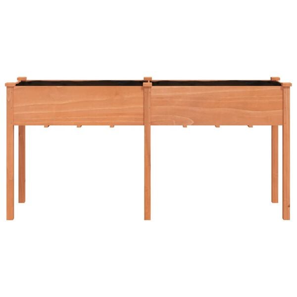 vidaXL Truhl&iacute;k s vložkou hněd&yacute; 161 x 45 x 76 cm masivn&iacute; jedlov&eacute; dřevo