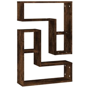 vidaXL N&aacute;stěnn&eacute; police 2 ks kouřov&yacute; dub 50x15x50 cm kompozitn&iacute; dřevo