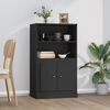 vidaXL Skř&iacute;ň highboard čern&aacute; 60 x 35,5 x 103,5 kompozitn&iacute; dřevo