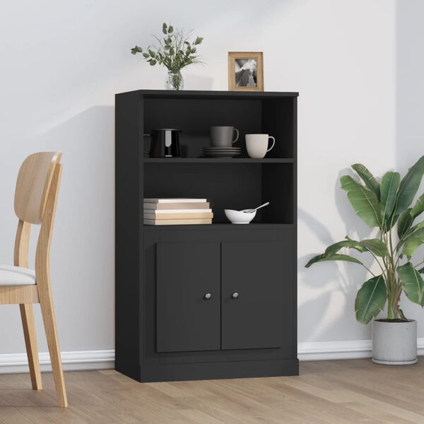 vidaXL Skř&iacute;ň highboard čern&aacute; 60 x 35,5 x 103,5 kompozitn&iacute; dřevo