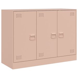 vidaXL Př&iacute;born&iacute;k růžov&yacute; 99 x 39 x 73 cm ocel