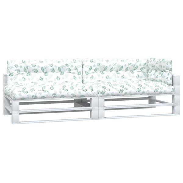 vidaXL Podušky na palety 5 ks vzor listů textil