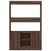 vidaXL Skř&iacute;ň highboard hněd&yacute; dub 92 x 33 x 140 cm kompozitn&iacute; dřevo