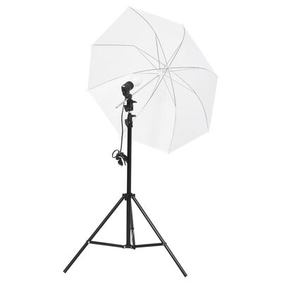 vidaXL Sada studiových světel s pozadími a deštníky