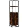vidaXL Skř&iacute;ň highboard kouřov&yacute; dub 35,5x35x139 cm kompozit a kov
