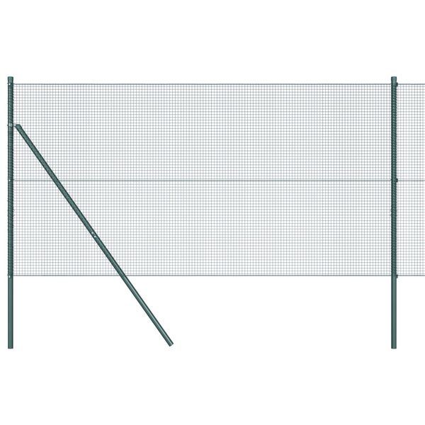 vidaXL Plotov&yacute; sloupek. Zelen&aacute; 10 x 1,2 m (16 x 16 mm s&iacute;ť) Ocel a PVC