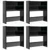 vidaXL N&aacute;stěnn&eacute; botn&iacute;ky 4 ks čern&eacute; leskl&eacute; 60x18x60 cm kompozitn&iacute; dřevo