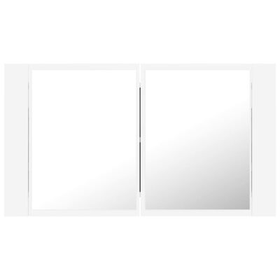 vidaXL LED koupelnová skříňka se zrcadlem bílá 80 x 12 x 45 cm akryl