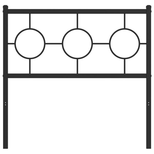 vidaXL Kovové čelo postele černé 90 cm