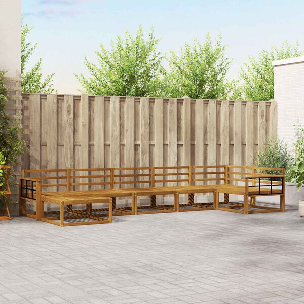 vidaXL Venkovn&iacute; pohovkov&aacute; souprava 7 pcs Př&iacute;rodn&iacute;