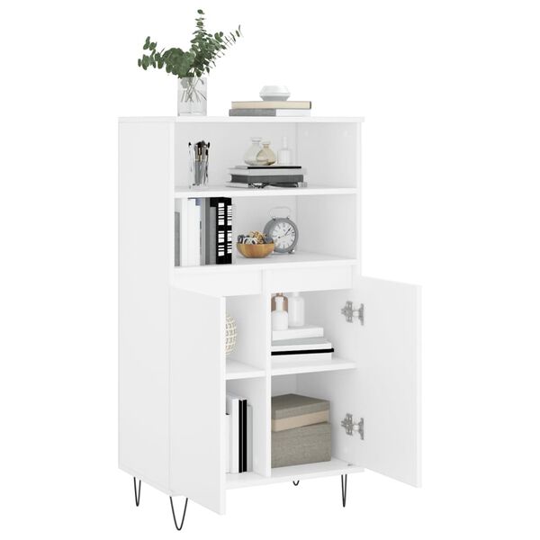 vidaXL Skříň highboard bílá 60 x 36 x 110 cm kompozitní dřevo