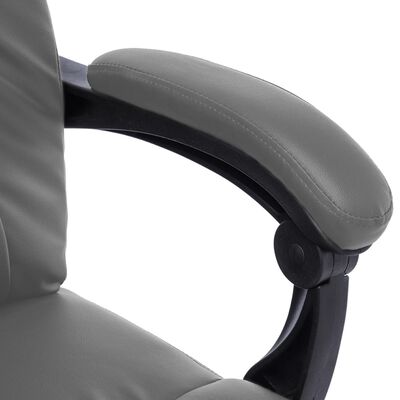 vidaXL Masážní kancelářská židle antracitová umělá kůže