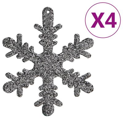 vidaXL 111dílná sada vánočních ozdob bílá a šedá polystyren