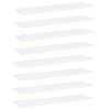 vidaXL Př&iacute;davn&eacute; police 8 ks b&iacute;l&eacute; 100 x 30 x 1,5 cm dřevotř&iacute;ska