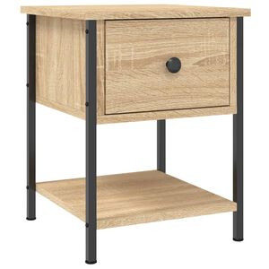 vidaXL Nočn&iacute; stolek dub sonoma 34 x 35,5 x 45 cm kompozitn&iacute; dřevo