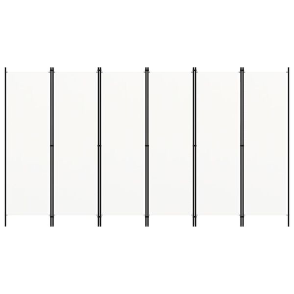 vidaXL 6dílný paraván bílý 300 x 180 cm