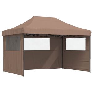 vidaXL Party Stan 279 x 410 x 315 cm Hněd&aacute; Oxford l&aacute;tka