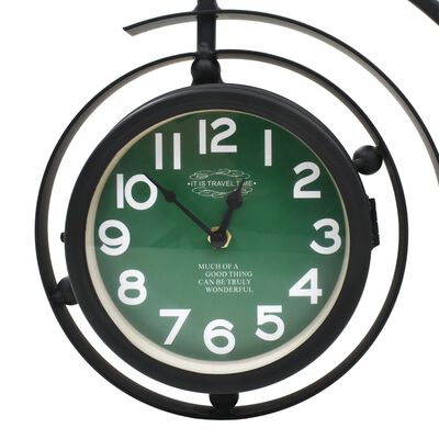 vidaXL Oboustranné hodiny s motivem tříkolky vintage