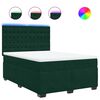 vidaXL Box spring postel s matrac&iacute; tmavě zelen&aacute; 160x200 cm samet