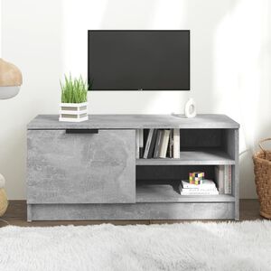 vidaXL TV skř&iacute;ňka betonově &scaron;ed&aacute; 80 x 35 x 36,5 cm kompozitn&iacute; dřevo