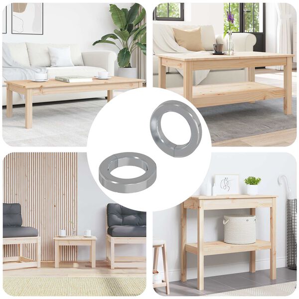 vidaXL Jarn&iacute; washer 2 pcs B&iacute;l&aacute; 13 x 1 mm Železo