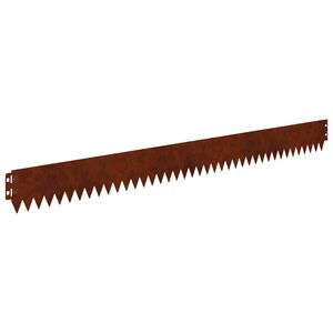 vidaXL Tr&aacute;vn&iacute;kov&aacute; obruba s horn&iacute;m ohybem 10 ks 103 x 10 cm Ocel Rezav&aacute;