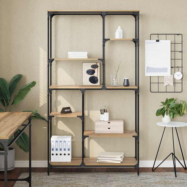 vidaXL Knihovna Artisanov&yacute; dub 99 x 35,5 x 176 cm kompozitn&iacute; dřevo