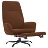vidaXL Relaxačn&iacute; křeslo s podnožkou hněd&eacute; tkanina z mikrovl&aacute;kna