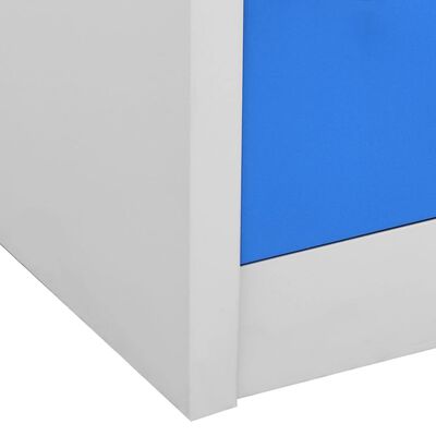vidaXL Uzamykatelná skříň světle šedá a modrá 90 x 45 x 92,5 cm ocel