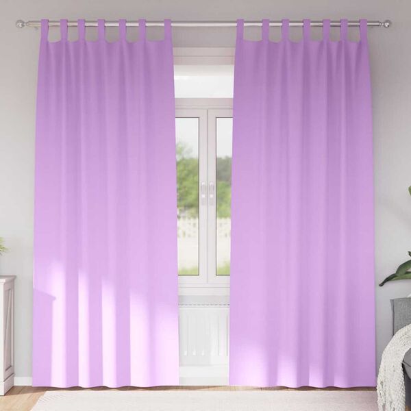vidaXL Z&aacute;věsy na zatemněn&iacute; s kroužky 2 pcs Fialov&aacute; 260 x 140 cm