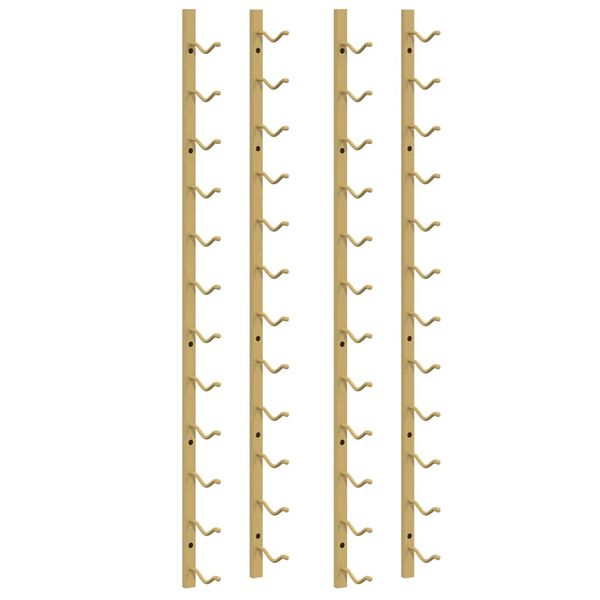 vidaXL N&aacute;stěnn&eacute; stojany na v&iacute;no na 12 lahv&iacute; 2 ks zlat&eacute; železo