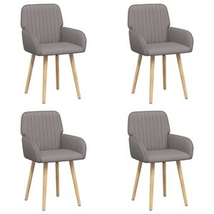vidaXL J&iacute;deln&iacute; židle 4 ks Textil Taupe 56,5 x 50 x 87,5 cm