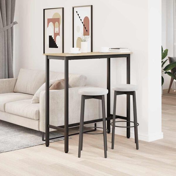 vidaXL stůl Sonoma dub 100 x 40 x 100,5 cm Inžen&yacute;rsk&eacute; dřevo a ocel