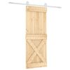 vidaXL Posuvn&eacute; dveře Př&iacute;rodn&iacute; a b&iacute;l&aacute; 90 x 210 cm