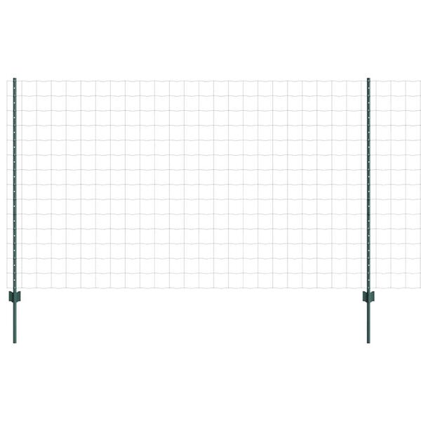 vidaXL Plot s sloupkem Zelen&aacute; 1,4 x 10 m Ocel a PVC