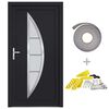 vidaXL Vchodov&eacute; dveře antracitov&eacute; 98 x 208 cm PVC