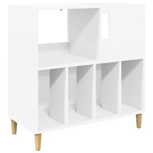 vidaXL Stojan na gramofon B&iacute;l&aacute; 82 x 39,5 x 82,5 cm Kompozitn&iacute; dřevo