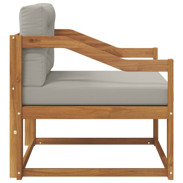 vidaXL Venkovn&iacute; středn&iacute; pohovka Masivn&iacute; ak&aacute;tov&eacute; dřevo Př&iacute;rodn&iacute;