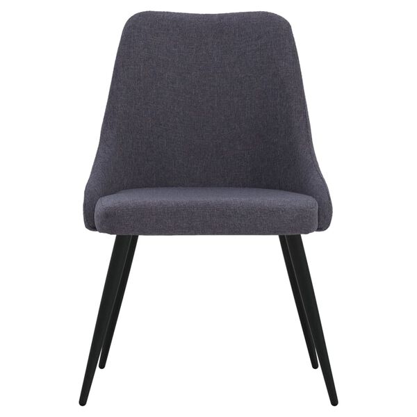 vidaXL J&iacute;deln&iacute; židle 4 ks tmavě &scaron;ed&eacute; textil