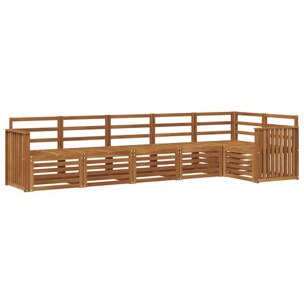 vidaXL Sedac&iacute; soupravy 6 pcs Př&iacute;rodn&iacute; Masivn&iacute; ak&aacute;tov&eacute; dřevo