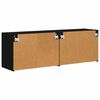 vidaXL TV wall cabinet 2 pcs Čern&aacute; 59,5 x 31 x 40 cm kompozitn&iacute; dřevo