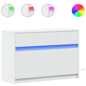 vidaXL TV skř&iacute;ňka s LED b&iacute;l&aacute; 91 x 34 x 61 cm kompozitn&iacute; dřevo
