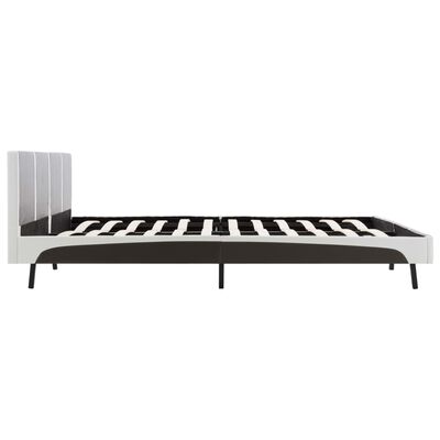 vidaXL Rám postele šedo-bílý umělá kůže 180 x 200 cm